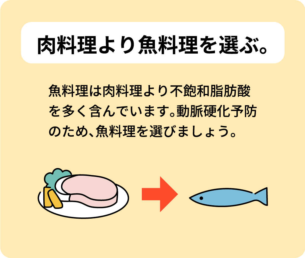 肉料理より魚料理を選ぶ