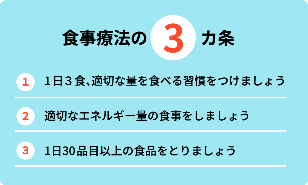 食事療法の3か条