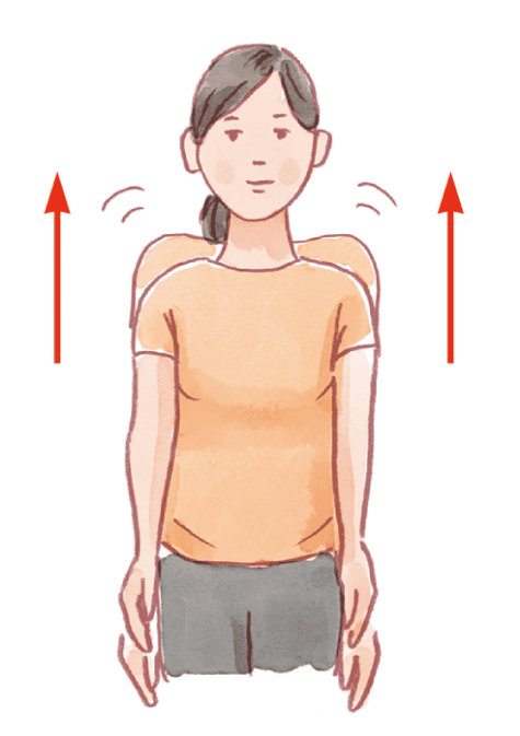 肩の運動：肩の上げ下げ